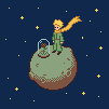 Avatar pixel art de Samson Dubuy inspiré du Petit Prince